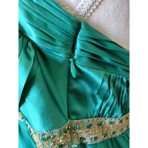 Adrianna Papell Boutique Dress 14 Elegant Halter  Beaded Evening Coctail Party - Picture 9 of 16